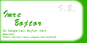 imre bojtor business card